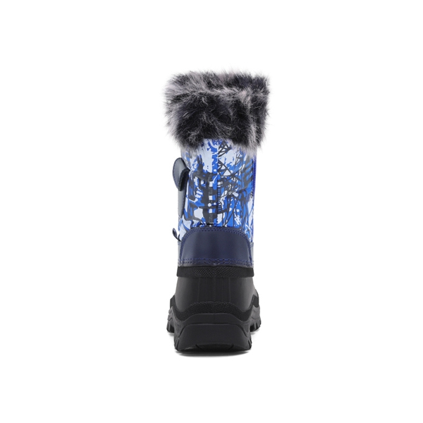 Kids Waterproof Warm Snow Boots - BLUE MULTI - 5